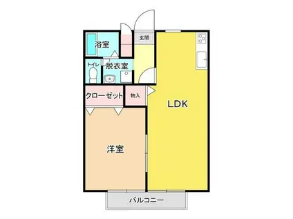 プルミエIII(1LDK/1階)の間取り写真