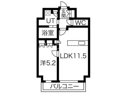 スマートカーサ伏見町(1LDK/4階)の間取り写真