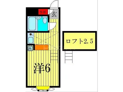 ベルピア・新松戸第1(ワンルーム/1階)の間取り写真