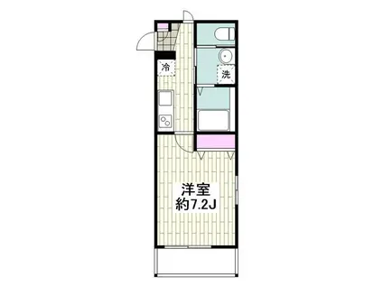 アーバンクレスト(1K/1階)の間取り写真