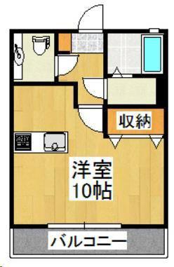 ラヴニール中央(ワンルーム/2階)の間取り写真
