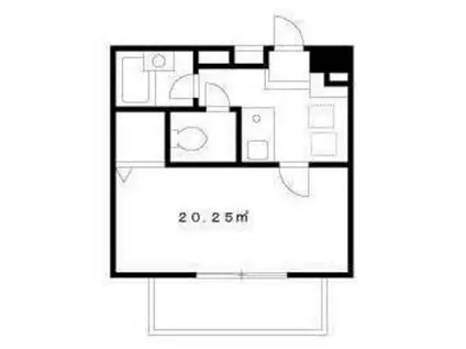 シャルマンA(1K/2階)の間取り写真