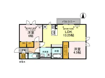 フォレスタII(2LDK/3階)の間取り写真