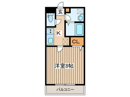 LUXES原町(1K/3階)の間取り写真