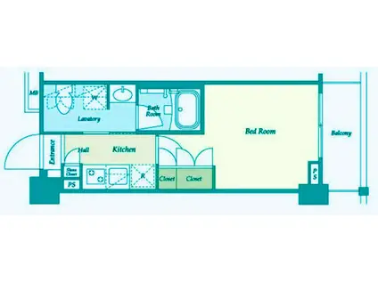 アークマーク西小山(1K/5階)の間取り写真