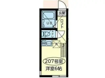 ユナイト新子安サンマルタン(ワンルーム/2階)の間取り写真