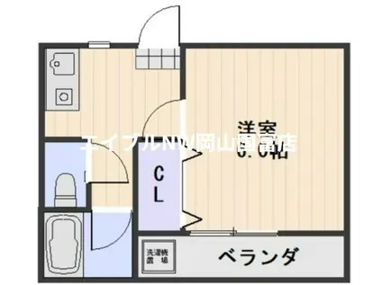 ル・クール瀬戸I・II棟(1K/1階)の間取り写真
