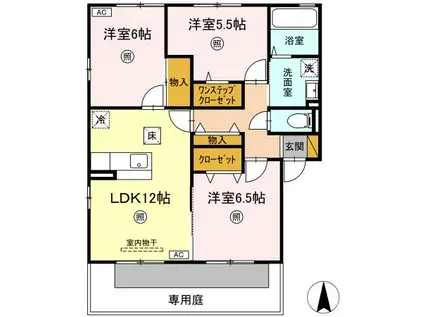 クリスタル エトワール(3LDK/1階)の間取り写真