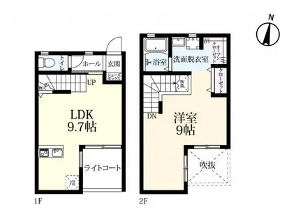 プレミアムアイランド長神田IX(1LDK/1階)の間取り写真
