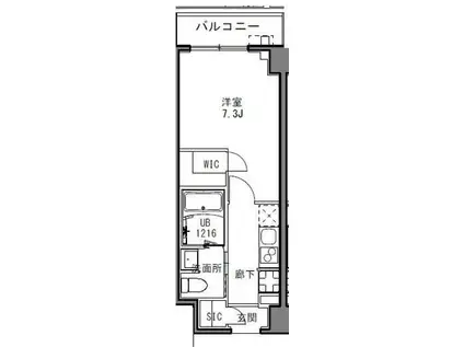 S-RESIDENCE目黒大岡山(1K/4階)の間取り写真