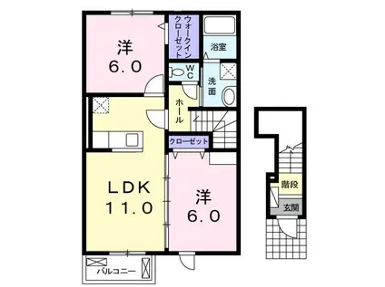 アマーレ レナ(2LDK/2階)の間取り写真