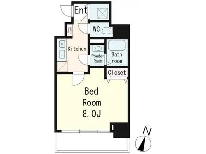 ブリヤン西日暮里(1K/7階)の間取り写真