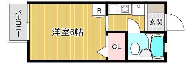 クレイドル青山II(ワンルーム/2階)の間取り写真
