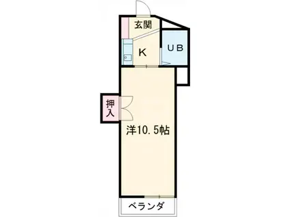 第三富士レイホービル(1K/4階)の間取り写真