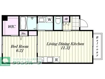 ヴァンヴェール学芸大学(1LDK/1階)の間取り写真