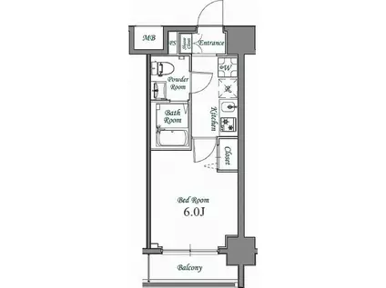 N-STAGE武蔵浦和(1K/3階)の間取り写真