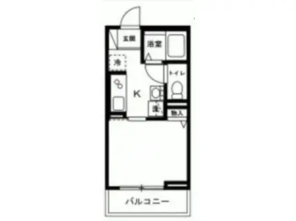 グランドソレーユ生麦(1K/3階)の間取り写真