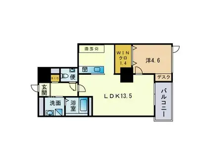 S-FORT警固タワー(1LDK/20階)の間取り写真