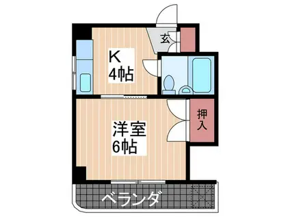 エレガンスビル(1K/3階)の間取り写真