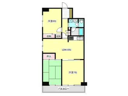 本厚木ハイデンス(3LDK/3階)の間取り写真