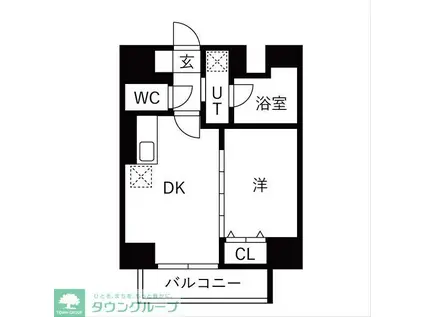 OAKLANCE 森下II(1DK/13階)の間取り写真