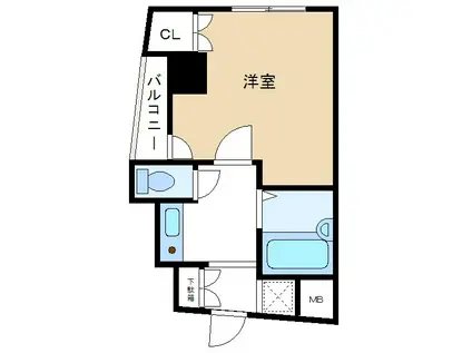 ルミエールS(1K/3階)の間取り写真