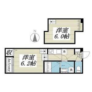 LUNA FORZA新守山(1K/1階)の間取り写真