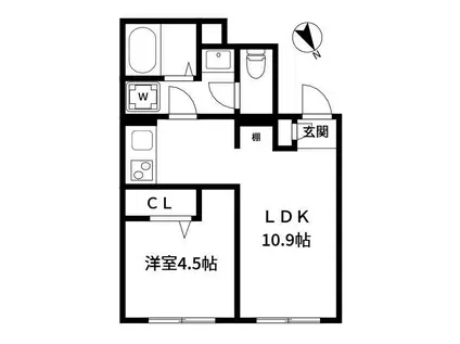 ALTIROSA SASAZUKA(1LDK/1階)の間取り写真