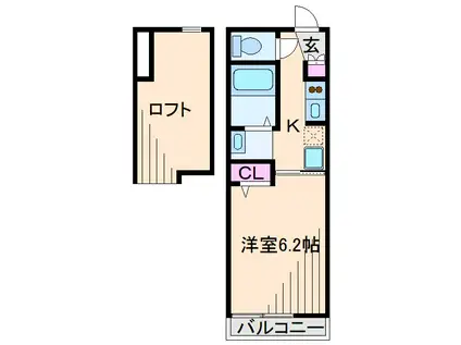 ヴァンヴェール綱島(1K/1階)の間取り写真