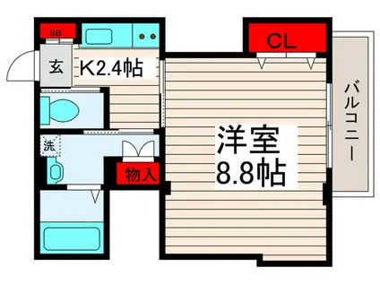 ラシーネ扇A(1K/1階)の間取り写真