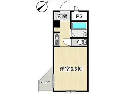 エルミーレ兵庫駅前(ワンルーム/2階)の間取り写真