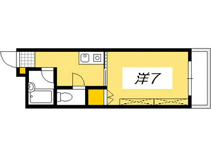 アビタシオン英(1K/3階)の間取り写真