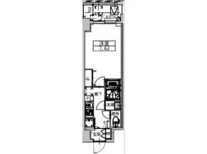 ミラージュパレス大阪ドームPROSPER(1K/11階)の間取り写真