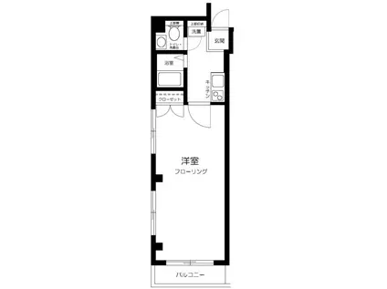 スワンレイクイン目白ストリート(1K/2階)の間取り写真