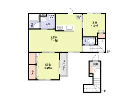 LUMINARE(2LDK/1階)の間取り写真