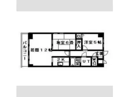 マイン中島公園(2LDK/6階)の間取り写真