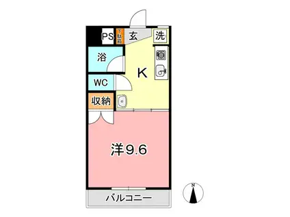 アトリエ・アクツ(1K/3階)の間取り写真