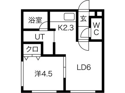 SOPHIA(1LDK/1階)の間取り写真