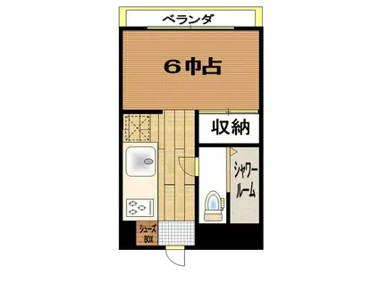 メゾン高徳(1K/3階)の間取り写真