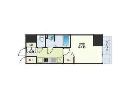 ディアレイシャス今池(1K/8階)の間取り写真