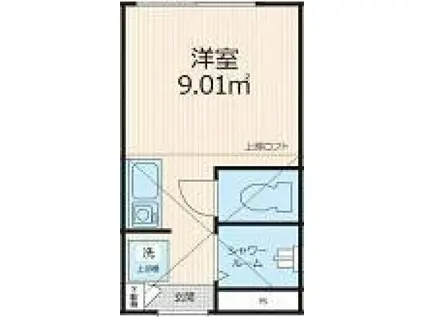 JOYOUS LIFE北沢(ワンルーム/2階)の間取り写真