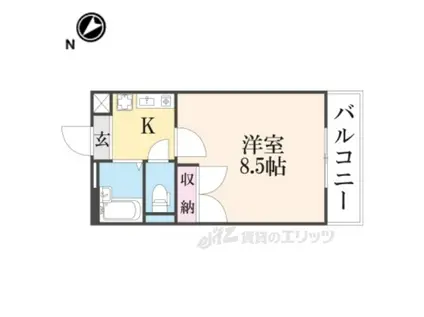 レオパレス東草津(1K/1階)の間取り写真