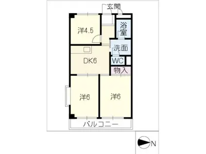 グランドスクエア94(3DK/1階)の間取り写真