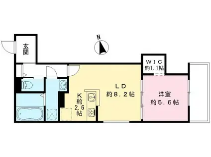 YOUR MAISON 立花(1LDK/3階)の間取り写真