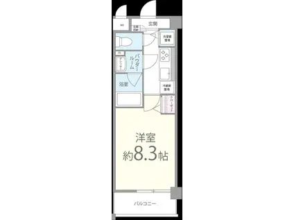 シェソワナカモズ(1K/2階)の間取り写真