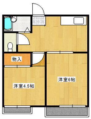 メゾンK(2DK/1階)の間取り写真