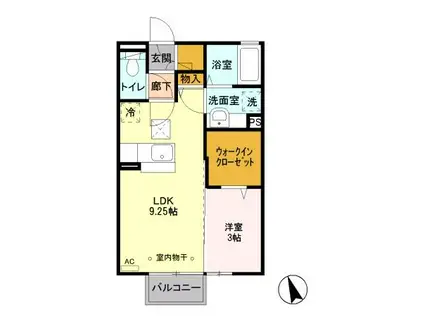 D-ROOM Mコーポ シャーロック(1LDK/1階)の間取り写真