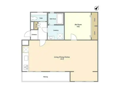 アプリーレ吉祥寺(1LDK/3階)の間取り写真