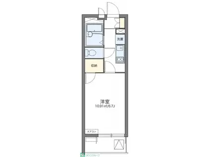 レオパレス田面(1K/3階)の間取り写真