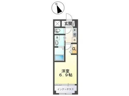 LIDIA(1K/3階)の間取り写真